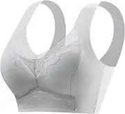 [Generic] Bras for Women Soft Moisture Wicking Comfort Revolution V Neck Seamless Bra Basic Bras