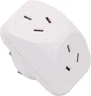 2400W Double Adaptor Triangular 2 Socket White Outlet Power Board Splitter 10AMP