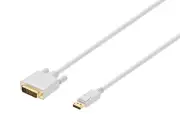 Monoprice DisplayPort to DVI Cable - 15 Feet - White | 28AWG, Pure Copper Cores