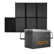 VoltX 12V 200Ah Lithium Battery with 200W Solar Panel Mat