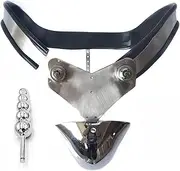 HCUDFN SM Stainless Steel Chastity Belt Panties With Anal Plug Chastity Cage Butt Plug Cock Cage Sex Toys for Men Couples(Waist 82~88cm)