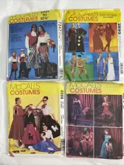 McCall’s Costumes Sewing Patterns Lot Of 4 Halloween Cosplay