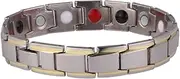 FRCOLOR Men's Titanium Steel Magnetic Therapy Bracelet Stylish Hand Chain for Dad Boyfriend Business Casual
