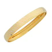 9kt Yellow Gold Patterned Bangle