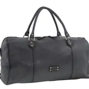 Pierre Cardin Pierre Cardin Smooth Leather Overnight Bag Luggage Weekend Duffle Black
