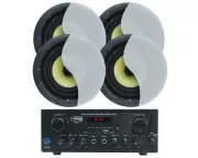 Bluetooth Amplifier + 4x8" Ceiling Speakers Package Cafe Restaurant 172C+2xLGC83