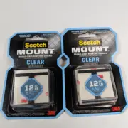 3M Scotch Mount Double-Sided Mounting Square Clear 2 Packs 48 Ea Pk Holds 12 lbs