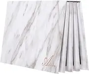 4-Layer Book Shaped Marble Magnetic Palette Large Empty Makeup Palette Storage Box for Eyeshadow Lipstick Blush Powder (White)