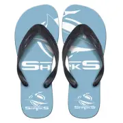 Cronulla Sharks NRL SMALL Thongs Plugger Flip Flops Man Cave Birthday Gift