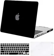 MOSISO Plastic Hard Shell Case & Keyboard Cover & Screen Protector Only Compatible with MacBook Pro 13 inch (A1278, Old Version with CD-ROM), Release Early 2012/2011/2010/2009/2008, Black