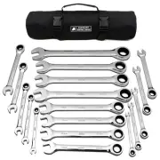 18pc Metric TIGHTSPOT 90-Tooth Ratcheting Wrench Master Set with Case
