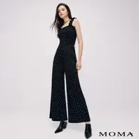 在飛比找momo購物網優惠-【MOMA】俏皮點點連身褲(黑色)