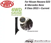 SAAS Pillar Pod Holder / Mount for Nissan Navara D23 2015 > 2022 52mm Gauges (for: Nissan)