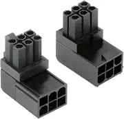 ChenYang 2 Pack ATX 6Pin 90 Degree Angled GPU Graphics Card Power Connector Adapter