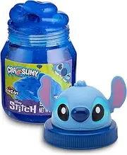Disney Stitch Premium Pre-Made Slime, 8 oz Glossy, Stretchy, Super Soft, Blue Slime, Stitch Shaped Confetti Add-Ins, Slime for Kids, Great 6 Year Old Toys, Super Soft Slime Toy