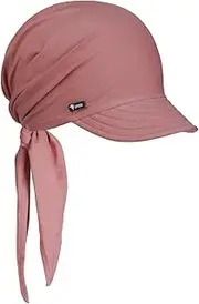 [Lipodo] Women's Bandana Cap with Bow Tie - Sun Cap Handmade in Italy - Headscarf with Peak - Visor One Size (54-60 cm) - Summer Cap Made of Cotton - Spring/Summer Hat