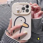 Duck Print Phone Case - iPhone XR / X / XS / XS Max / 11 / 11 Pro Max / 12 / 12 Pro / 12 Pro Max / 13 / 13 Pro / 13 Pro Max / 14 / 14 Plus / 14Pro / 14Pro Max Cartoon Duck - iPhone 11