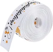 BESTYASH 1 Roll Graduation Present Wrapping Ribbon of DIY Bowknot Making Ribbon for Graduation Parties Spring Summer Decor Easy Creative Projects