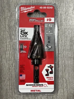 Milwaukee 48-89-9249 SHOCKWAVE Impact Duty Step Bit - Titanium - #9 - NEW