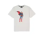 Cotton On Big Girls Superman License Drop Shoulder Tee White Size 16