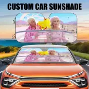 Real Movie Characters Privacy Sunshade Windshield, Pink Car Sunshade, Cute