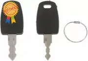 2Pc Universal Lock Master Keys with Key Ring for TSA002 TSA007 Luggage Black