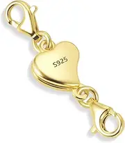 [ALEXCRAFT] Sterling Silver Necklace Extender Magnetic Necklace Clasps and Closures 14K Gold and Silver Magnetic Jewelry Clasps Extenders for Necklaces Bracelets