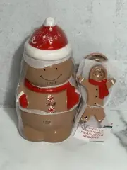 Target Bullseye Playground Stacking Gingerbread Man Measuring Cups & Spoons NEW