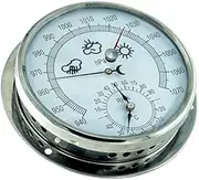 Aneroid Barometer, High-Precision Barometer, Temperature, Humidity and Air Pressure 3 in 1, for Navigation, Aviation, Mountaineering, Agriculture, Household, Marine,Silver