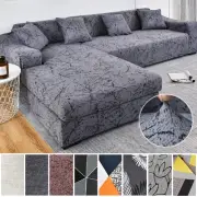 Elastic Sofa Covers for Sofa Cover Geometric Corner L Shaped Sofa Slipcover 1PC