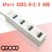 在飛比找松果購物優惠-【A-GOOD】USB3.0+2.0 4孔 發光集線器 (6