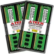 A-Tech 32GB 4x 8GB 1Rx4 PC4-19200R DDR4 2400 MHz ECC REG RDIMM Server Memory RAM