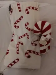 Candy Cane Pillow & Throw Set Cynthia Rowley