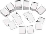 PH PandaHall 50pcs Empty Metal Pans, Rectangle Palette Pans 0.8 x 1.1 Inch Eyeshadow Blush Lipstick Organizer for Magnetic Makeup Cosmetic Palette