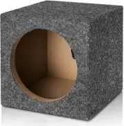 8In Ported Subwoofer Box, Single Car Speaker Enclosure with Great High-Density F