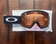 Oakley Target Line L Snow Goggles Matte Blk Prizm Persimmon Oo7120-18 NWT-No Box