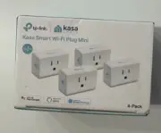 Kasa Smart Plug Mini 15A, Alexa & Google Home Compatible, 4-Pack, Wi-Fi Outlet