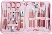 30Pcs Manicure Set Women,Manicure Kit, Professional Manicure Set Women, Stainless Steel Nail Clippers Pedicure Set Nail Care Set with PU Travel Case for Women Men Family Friend