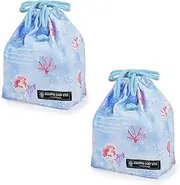 N3592102 Ariel The Little Mermaid Ariel Princess Ariel 2-Piece Set, Stylish, Children's Drawstring Bag, Cup Bag, Drawstring Bag, Small Nursery School, Cup Bag, Kindergarten