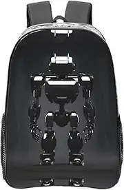[DRTGEDS] Black Robot Clear Backpack,High Capacity Clear Bag For Travel,Work,Festival, Concerts Women Men Unisex
