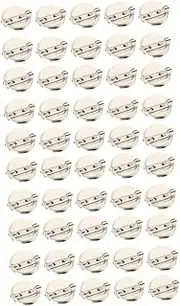 [TEHAUX] 2sets Diy Alloy Jewelry Brooch Base Plate Round Base for Diy Stone Accessories Lapel Pin Badge for Shirt (badge Holders for Shirt Anniversary Pin 100pcs*2