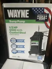 Sump Pump WAYNE 1/2 HP 5100 Gallons per Hour Coated Steel CDU800