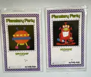 2 Amy Bradley's Planetary Party Quilt Block Kits, SPACESHIP & NOSHUNZ