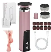 Electric Foot Callus Remover | 2 in 1 Pedicure Dead Skin Scrubber,Electric Foot Grinder Callus Remover with Sandpaper Discs and Grinding Heads for Men, Women