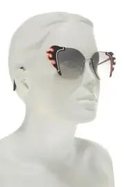Prada PR59V864 -YZ Flame Catwalk Oversize Cat Eye Sunglasses SPR 59V864