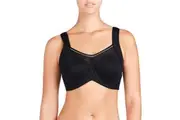 Bendon Sport Extreme Out Underwire High Impact Sports Bra 76-408 Black and Silver