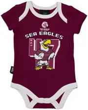 Manly NRL Short Sleeve Baby Bodysuit