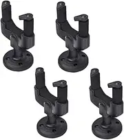 LIGIGWASH 4Pcs Detachable Guitar Hangers for Wall Auto Locking Grip with Base High Capacity Mounting Black Wall Mounted Guitar Rack for Acoustic Electric and Bass Guitars