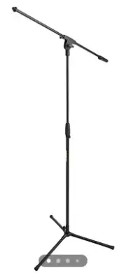 Brand New Tripod Boom Microphone Stand with Clothespin Mic Clip, Metal Base,...