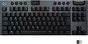 Logitech G915 TKL Tenkeyless Lightspeed Wireless RGB Mechanical Gaming Keyboard,Tactile switches,Low Profile Switch Options, LIGHTSYNC RGB, Advanced Wireless and Bluetooth Support - Black
